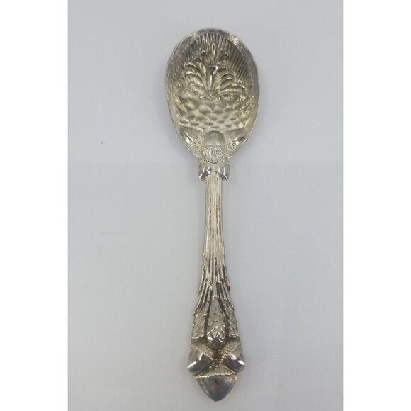 Vintage Silver Plated Ornate Pineapple Pinecone Design Fruit Spoon - Picture 2 of 8